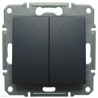 Sedna Переключатель проходной схема7 графит Schneider Electric SDN0500170