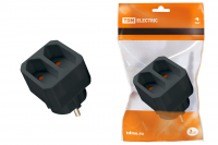 Блок на 2 гнезда 2П 2,5 А 250 B под плоскую вилку черный TDM TDM ELECTRIC SQ1806-0306