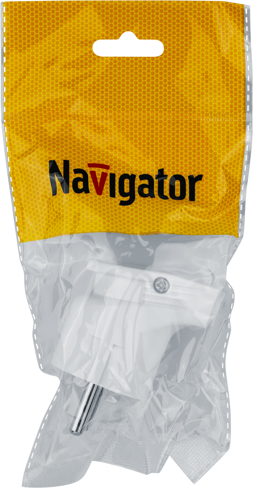 Вилка Navigator 61 362 NCA-PL04-16A-E-WH угловая с заземлением белая Navigator Group 61362 20654