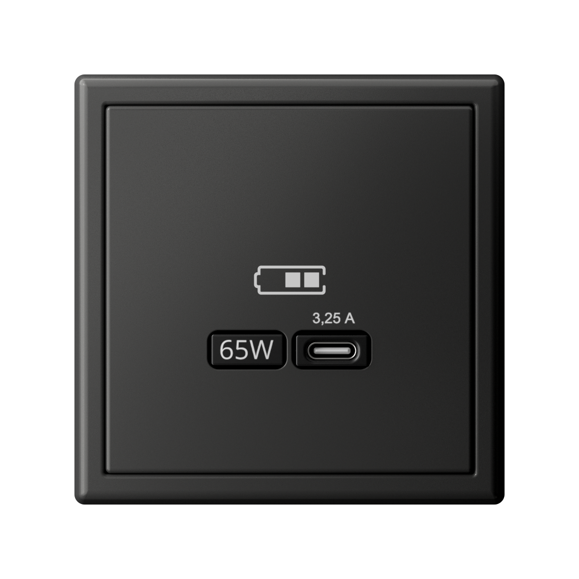 ARTGALLERY USB розетка тип-С 65Вт высокоскор.заряд. QC, PD, механизм, базальт Systeme Electric GAL001427