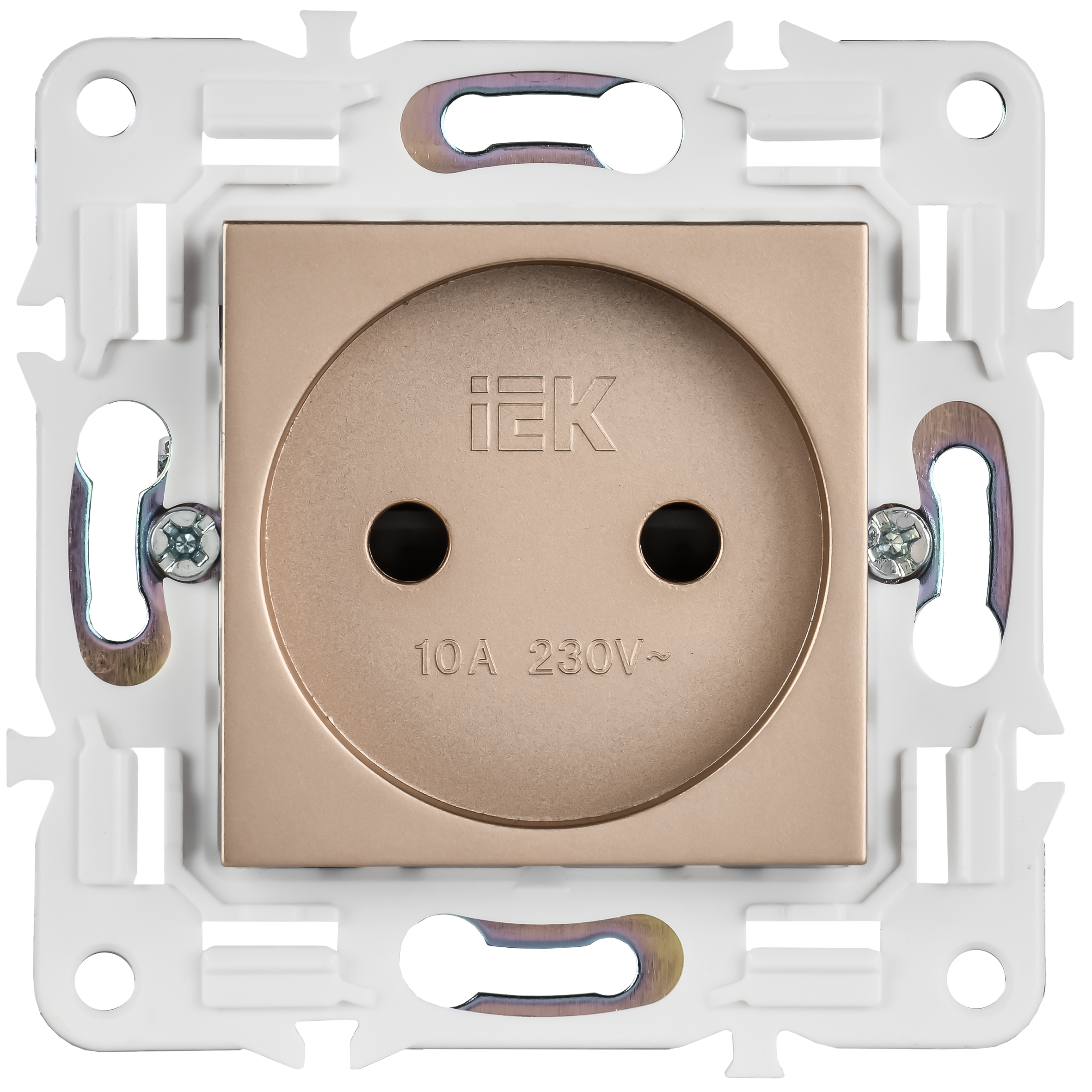 SKANDY Розетка с заземлением с защитными шторками 16А SK-R04Sa песочный IEK SK-R14-16-K98