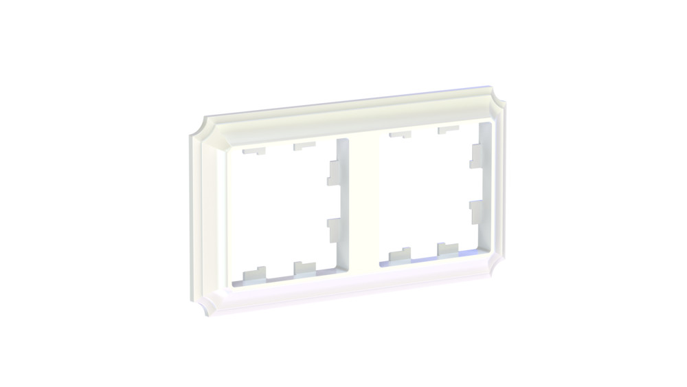 ATLASDESIGN ANTIQUE 2-постовая рамка, универсальная, ЖЕМЧУГ Systeme Electric ATN100402