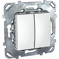 UNICA Выключатель двухклавишный в рамку белый Schneider Electric MGU5.211.18ZD