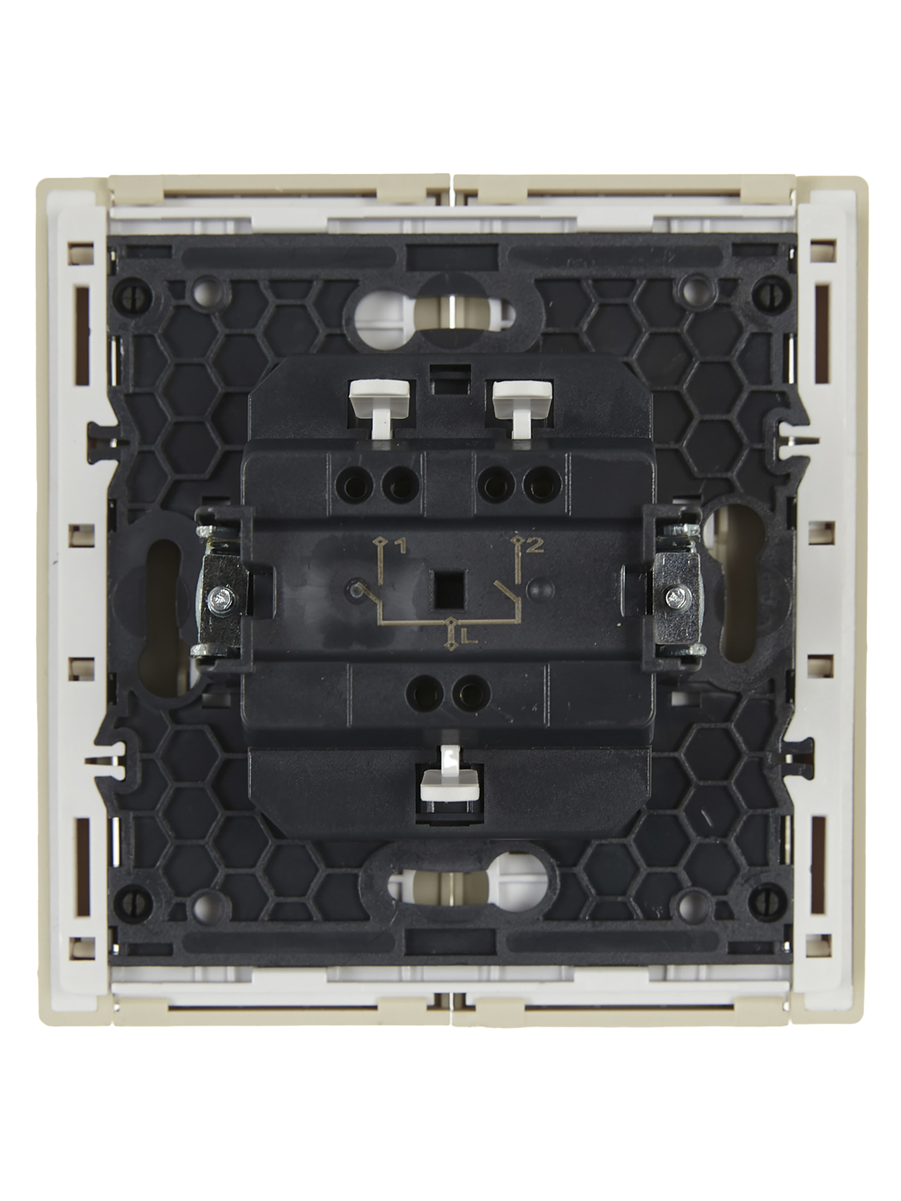 FORTE&PIANO Выключатель 2-клавишный 10А FP405 ваниль IEK FP-V20-0-10-1-K10