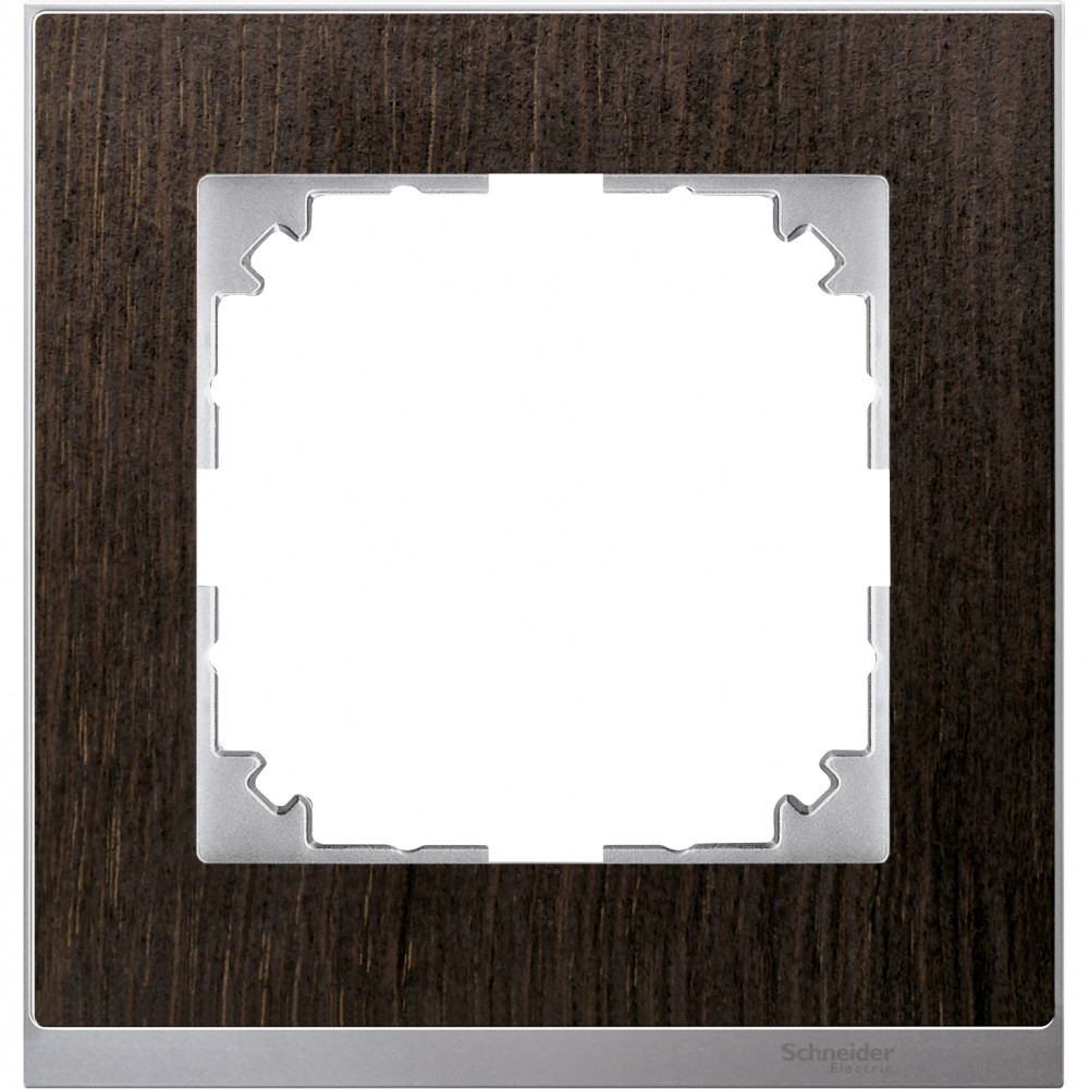 M-Pure Decor Рамка 1 пост венге/алюминий Schneider Electric MTN4010-3671