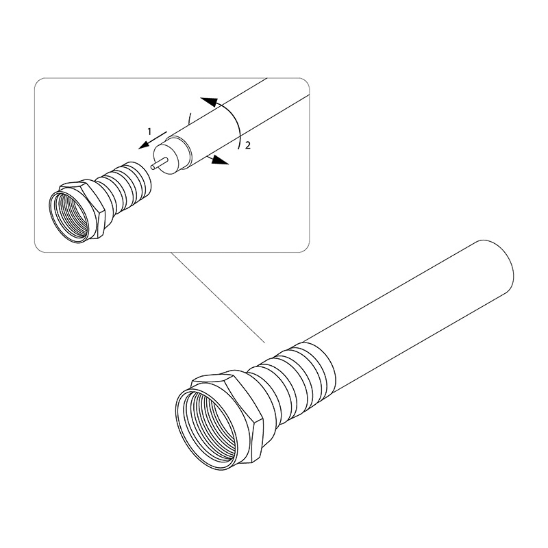 Разъем F-Разъем RG-6 'AB' PROCONNECT ProConnect 05-4003-4