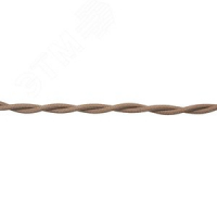 Ретро провод 2х2,5 Песочное золото (матовый) 50 м Bironi B1-425-719-50