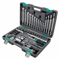 Набор инструментов, 1/2, 1/4, CrV, пластиковый кейс 88 предметов STELS 14109