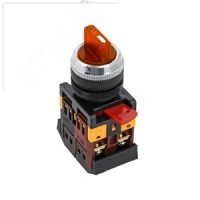 Переключатель ANC-22 2P красный с подсветкой 24В NO+NC PROxima EKF psw-ans-2p-r-24