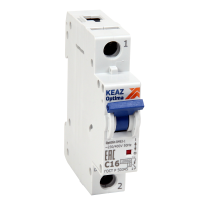 Выключатель автоматический однополюсный 16А C 10кА AC OptiDin BM63-1C16-10-УХЛ3 КЭАЗ 249256