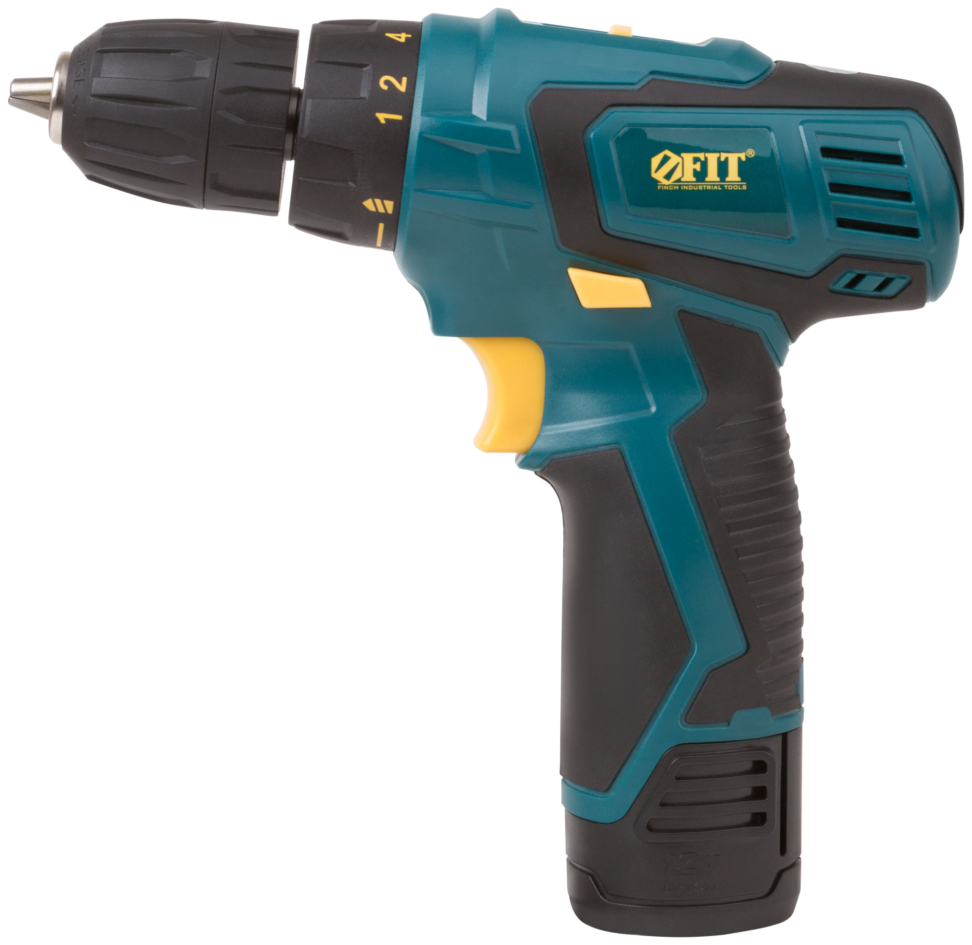 Дрель-Шуруповерт акк. 12.0 В, 0-350/1100 об/мин, 20,0 Нм, 1 (Li-Ion) 1.3 Ач, 1 ч., рез. накл., коробка FIT 80180