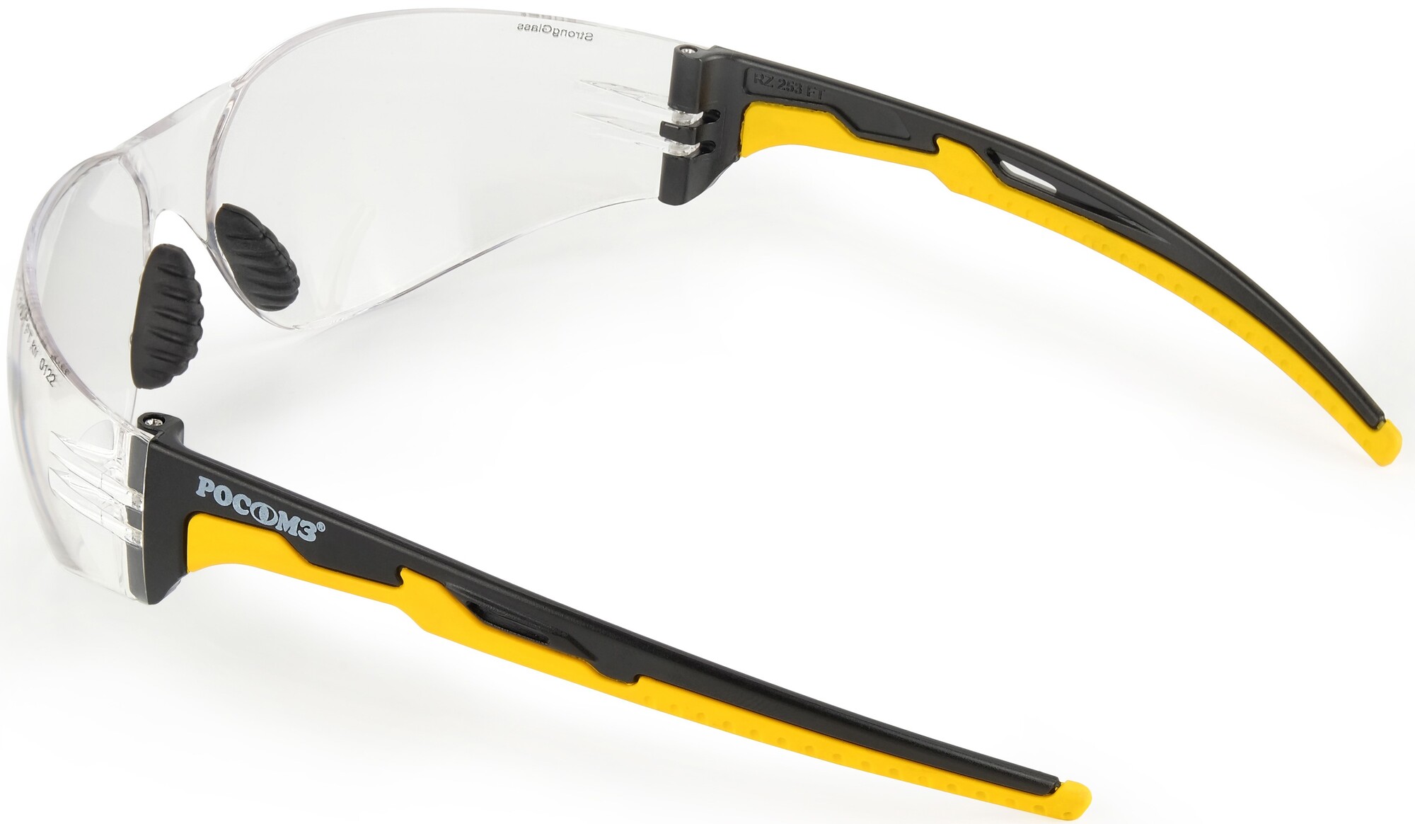 Очки защитные открытые О15 HAMMER ACTIVE Strong Glass (2C-1,2 PC) с мягким носоупором РОСОМЗ 11537-5          