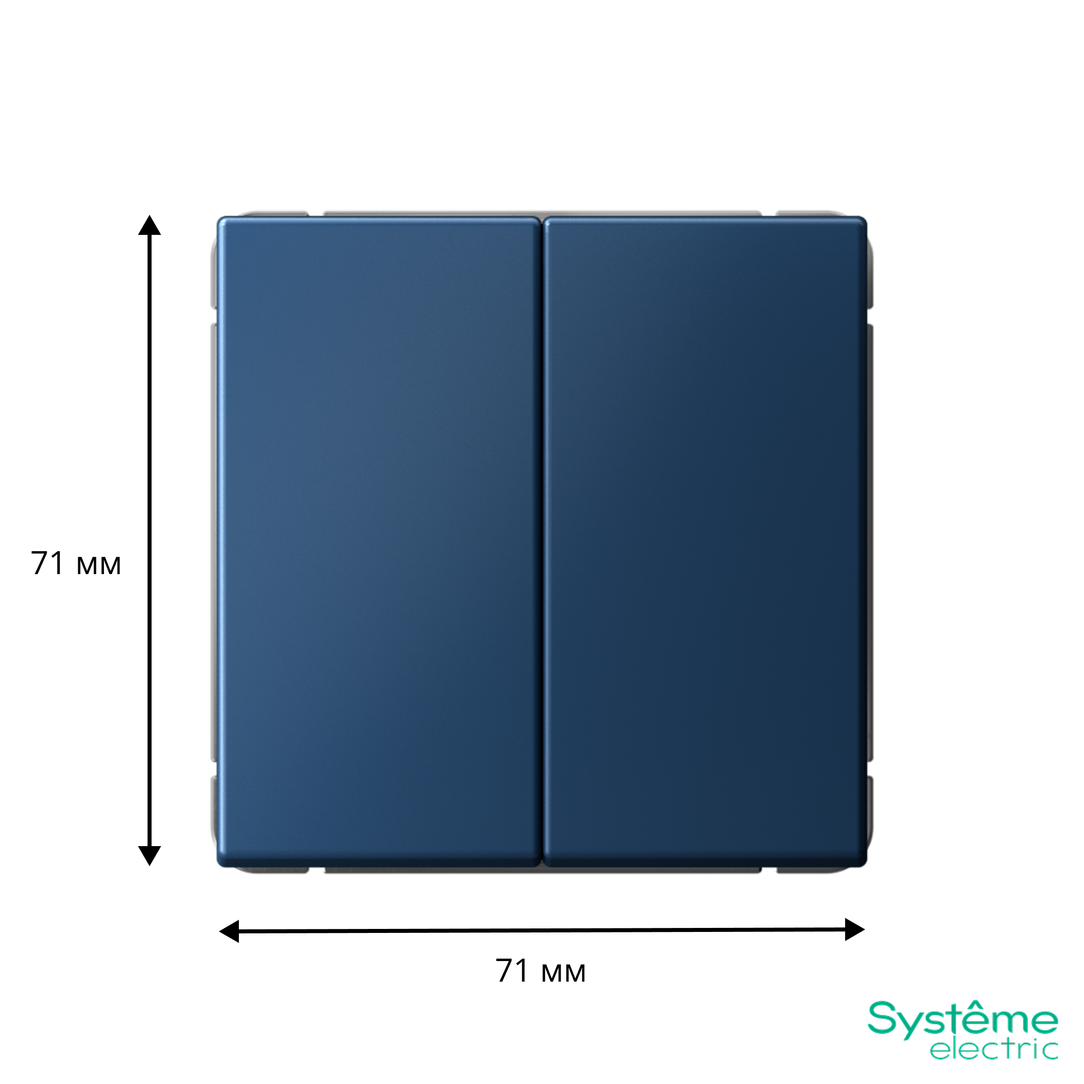 ARTGALLERY 2-клавишный выключатель, сх.5, 10АХ, механизм, аквамарин Systeme Electric GAL001151