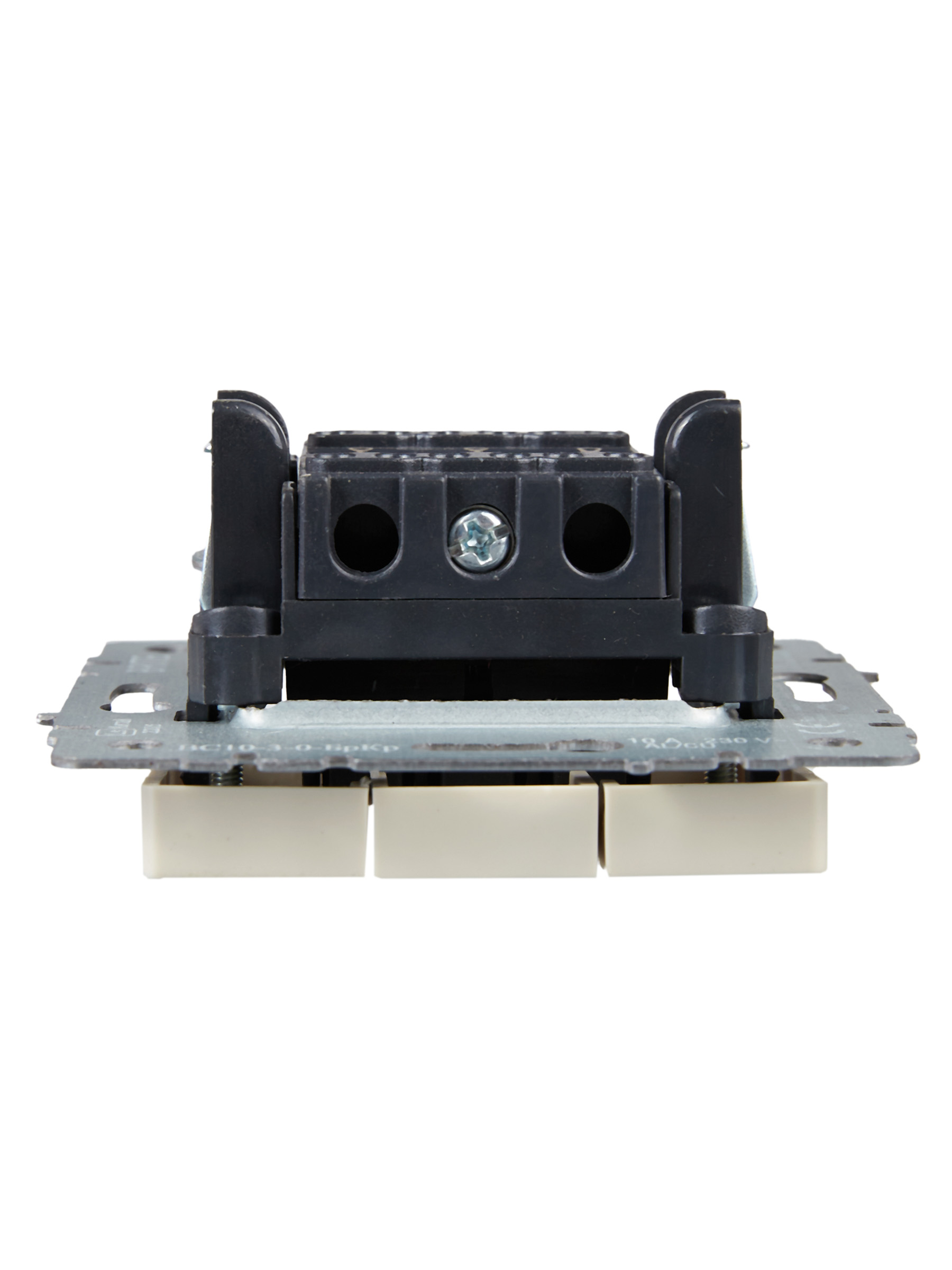 BRITE Выключатель трехклавишный 10А ВС10-3-0-БрКр бежевый IEK BR-V30-0-10-K10