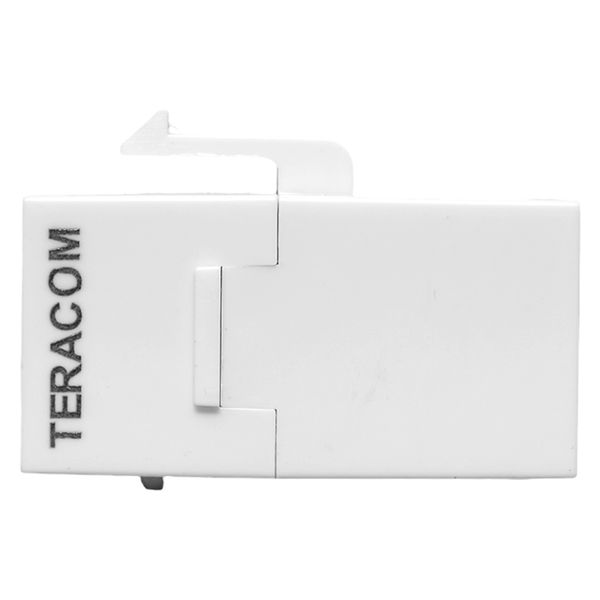 Адаптер проходной TERACOM Cat.5E неэкранированный RJ45-RJ45 тип Keystone белый EKF TRC-INLC-KSTN-5EUTP-WH