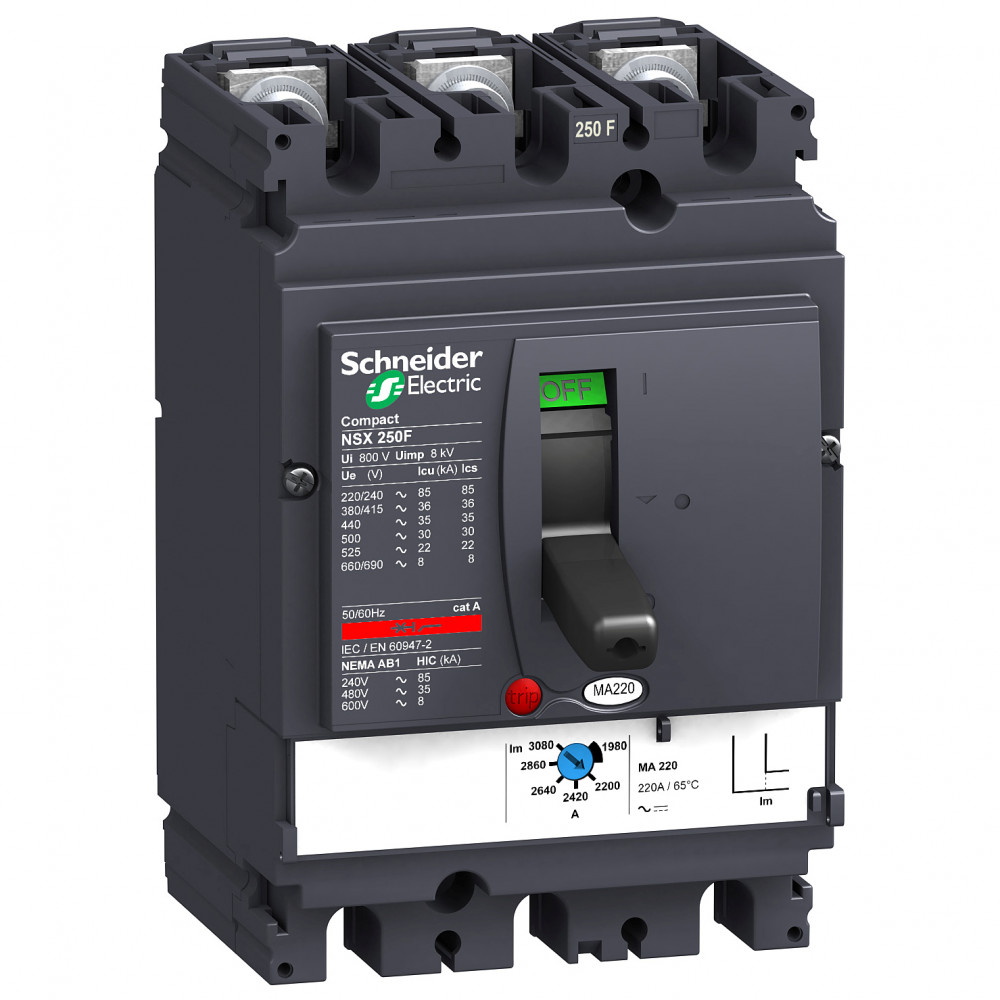 Выключатель автоматический 3П3T MA220 NSX250F Schneider Electric LV431748