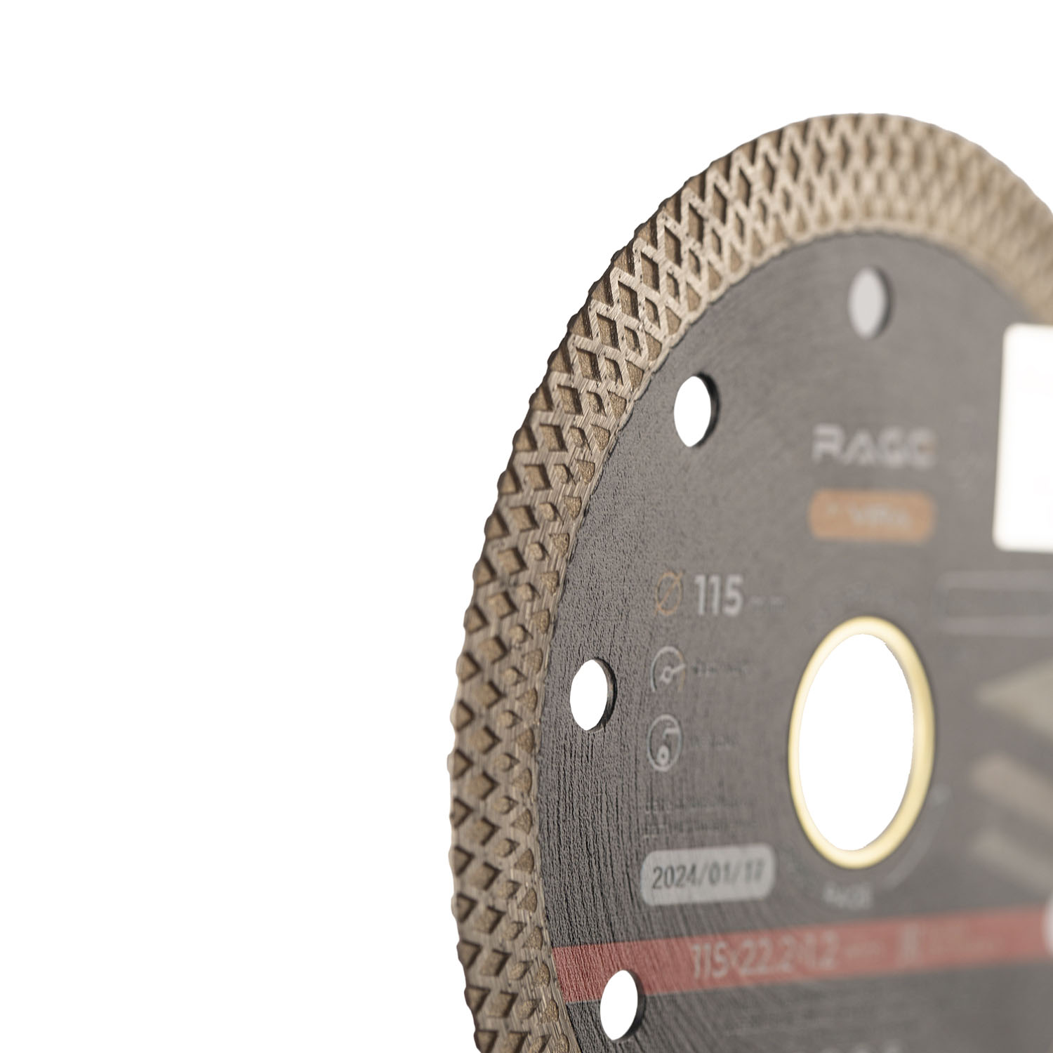 Диск алмазный по керамограниту тонкий 115 x 1.2 x 22.2 мм Rage 605115