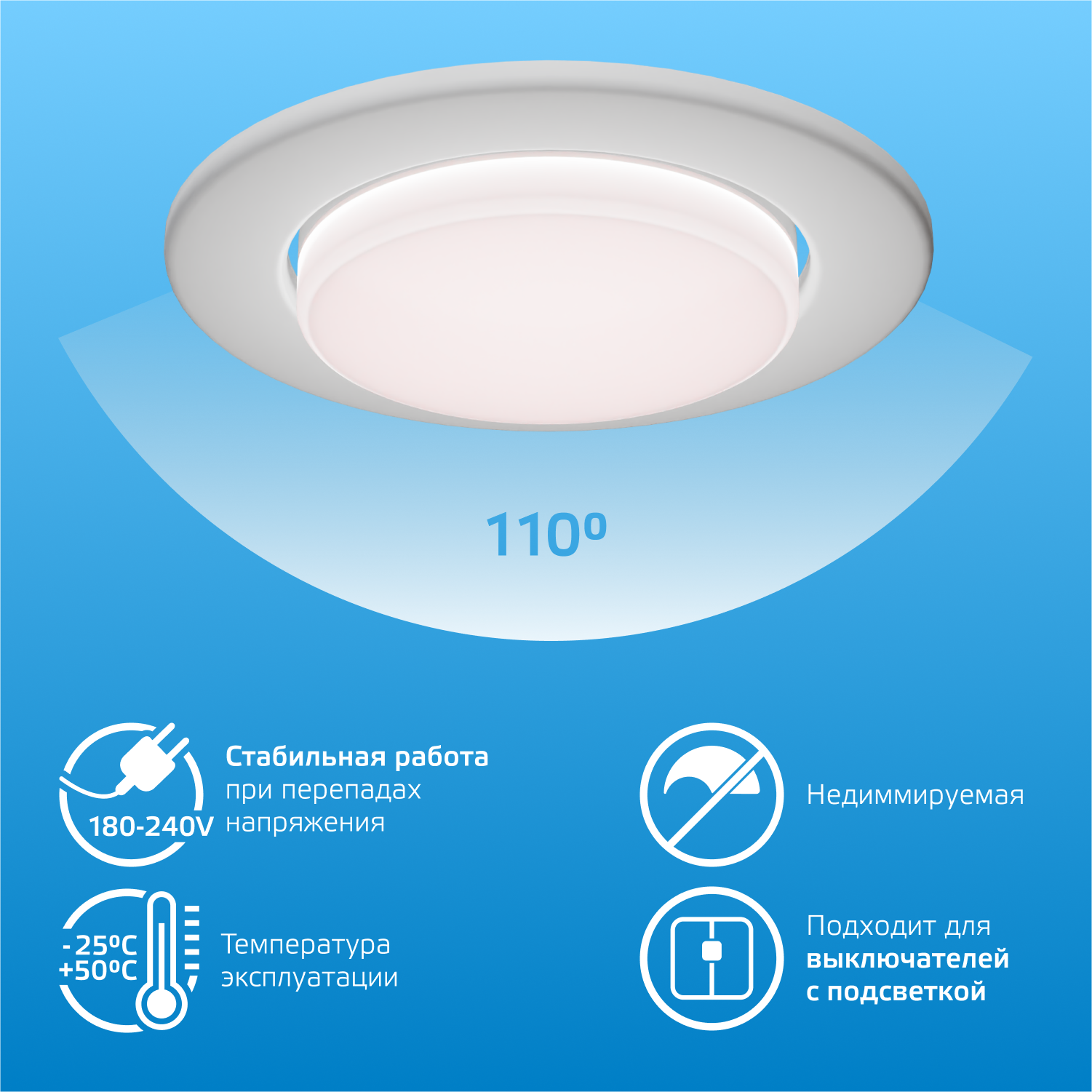 Лампа светодиодная LED 21 Вт 2000 лм 6500К таблетка холодный GX70 AC 220В Elementary GAUSS 83832