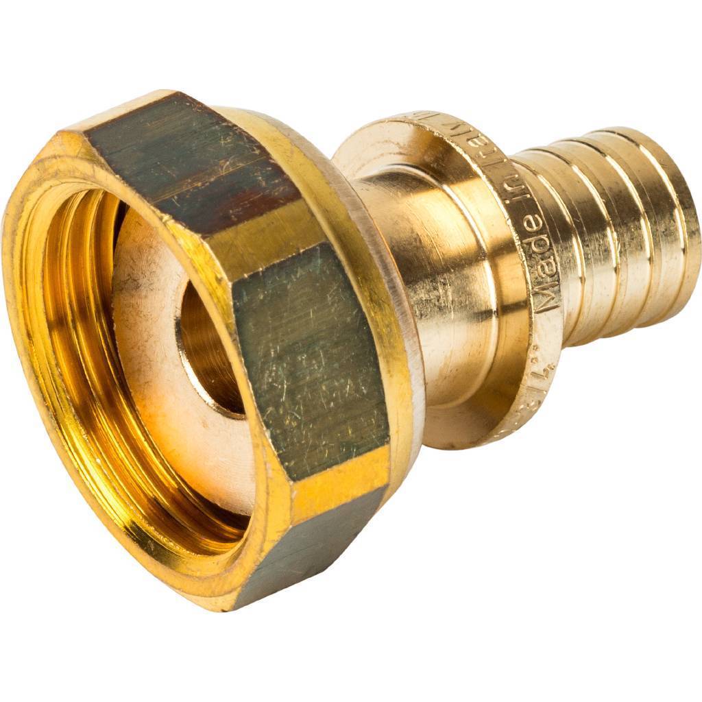 Переходник 16х3/4'ВР с накидной гайкой, аксиальный, латунь STOUT SFA-0019-001634 RG008P0UDAQPA3