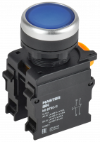 Кнопка d=22мм 1NO+1NC синяя MASTER IEK MI-BT60-11-3-22-K07