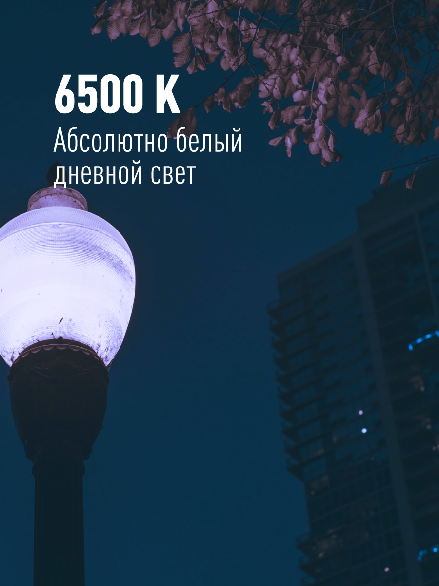 Лампа светодиодная LED 30Вт 220В Е27 D80х135 6500К дневной 2650 лм Космос LksmHWLED30WE2765