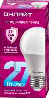 Лампа светодиодная 27вт OLL-A60-27-230-6.5K-E27 ОНЛАЙТ 90408 31990