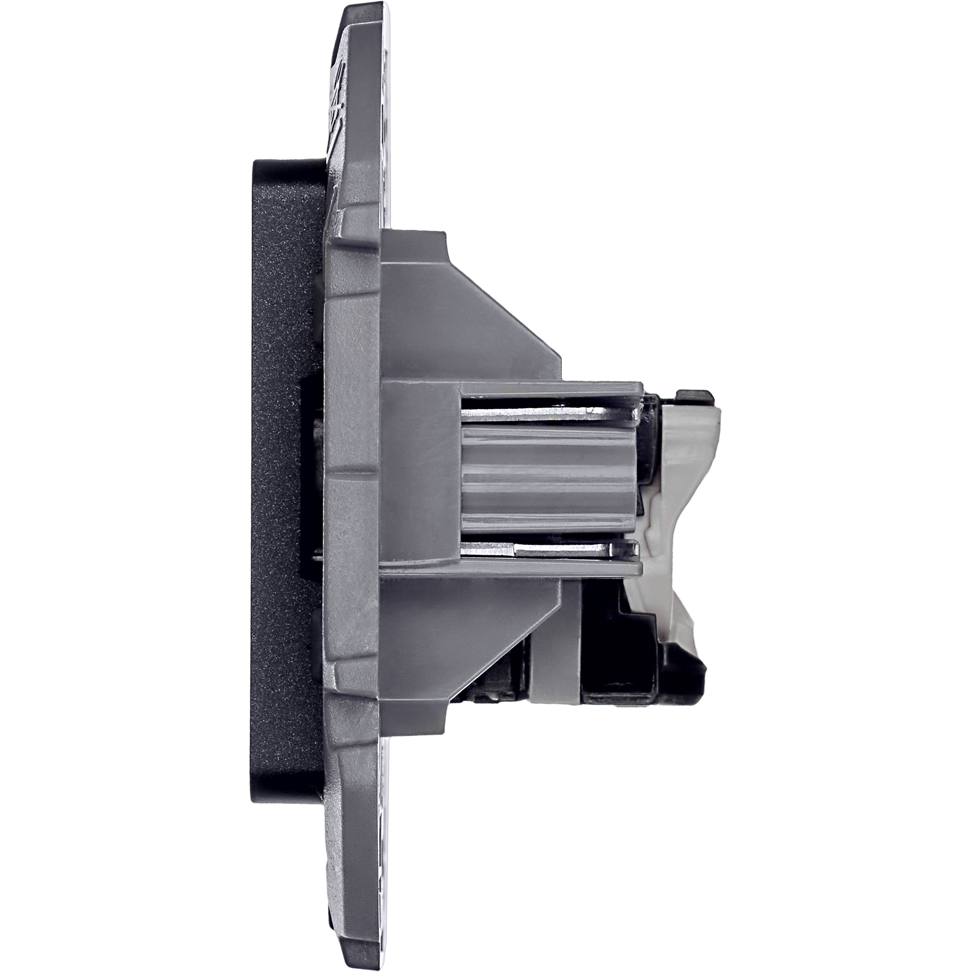 Розетка компьютерная RJ45 категория 5Е UTP антрацит INSPIRIA IEK 673828