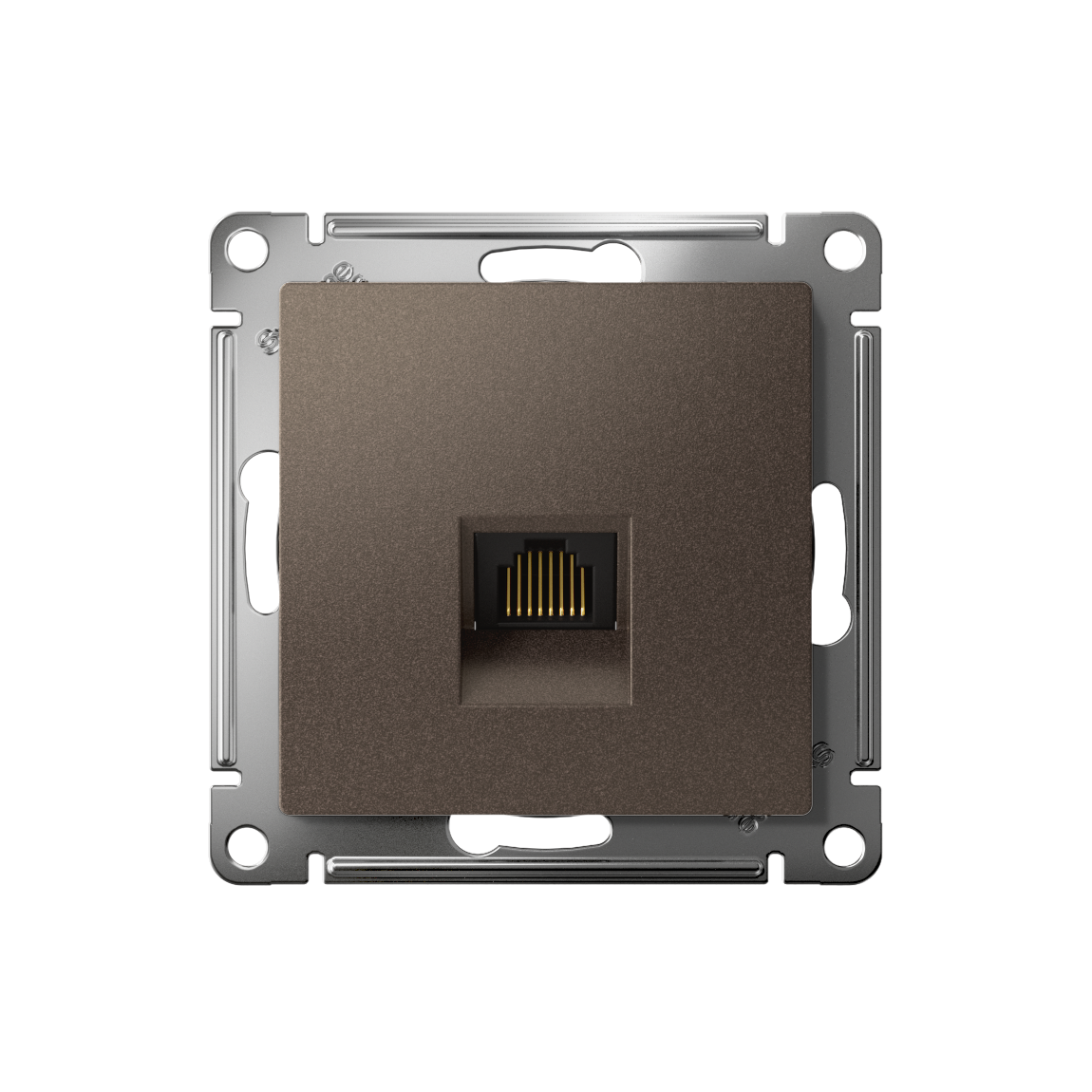 Розетка ATLASDESIGN компьютерная RJ45 механизм мокко Systeme Electric ATN000683