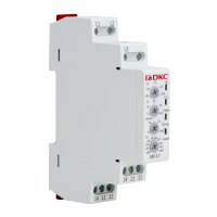 Реле контроля фаз, 3 фазы, контроль напряжения , контроль обрыва фаз, котроль чередования фаз, контроль асимметрии, конфигурация контакта 2CO, 208-480В DKC DRF-3-7
