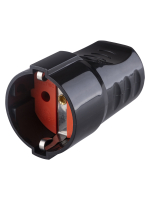 Кабельная розетка рифленая 2П+З 16А 250B черная TDM TDM ELECTRIC SQ1806-0212