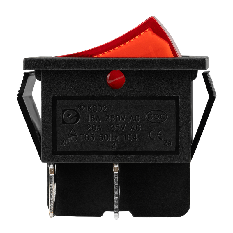 Выключатель клавишный 250V 16А (4с) ON-OFF красный с подсветкой (RWB-502, SC-767, IRS-201-1) REXANT 36-2330-1