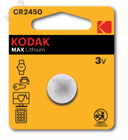 Батарейка Kodak CR2450-BL1 MAX Lithium (60/240/36000) KODAK Б0050401