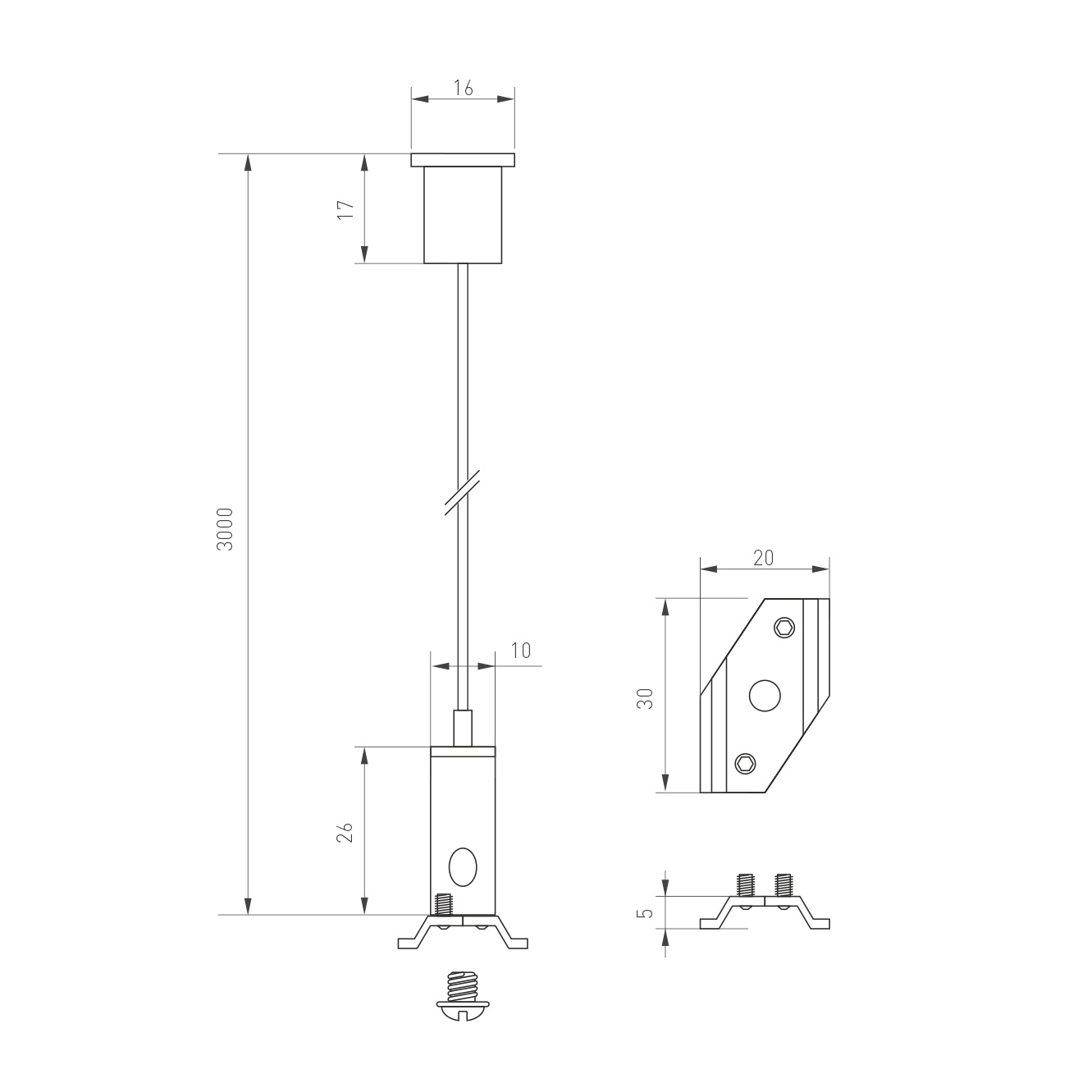 Экран SL-W15-3000 OPAL (пластик) Arlight 036034