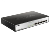 Коммутатор неуправляемый 8 портов RJ45/SFP 10 100 1000 Мб/с PoE 125Вт D-Link DGS-1008MP/B1A