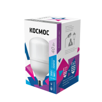 Лампа светодиодная LED 40Вт 220В Е27 D100х168 6500К дневной 3800 лм Космос LksmHWLED40WE2765
