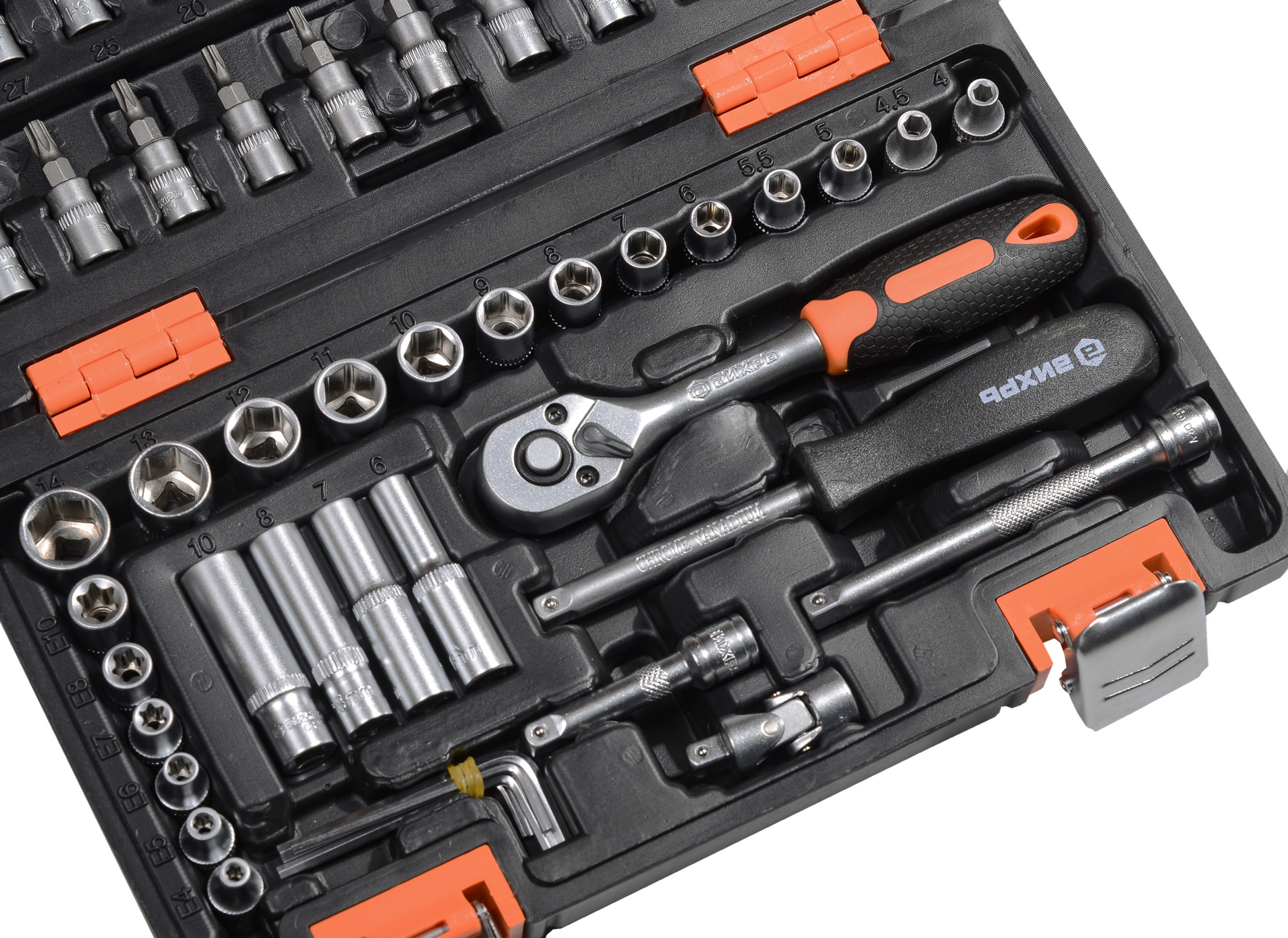 Набор инструментов, 1/4'' , CrV, в кейсе 57 предм'' Вихрь 73/6/7/2