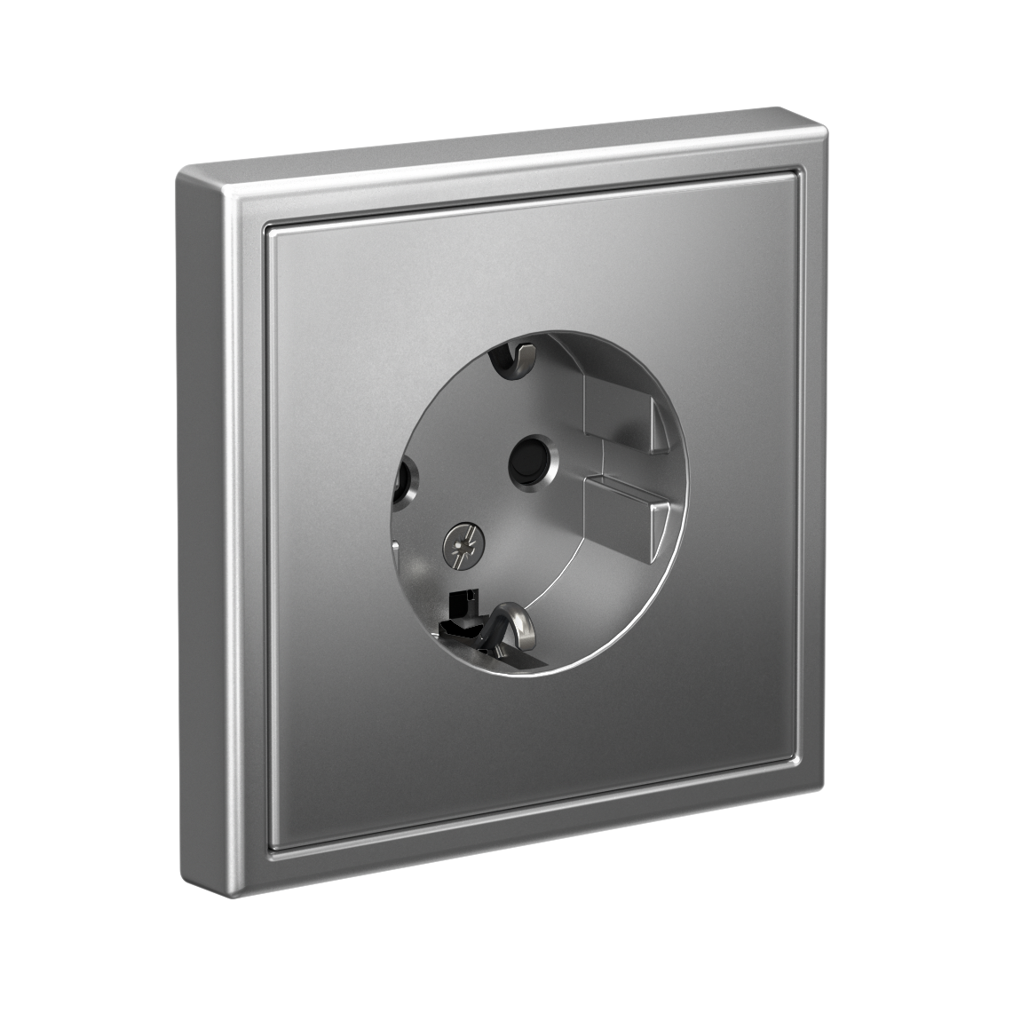 ARTGALLERY розетка с заземлением со шторками, 16А, механизм, сталь Systeme Electric GAL000945