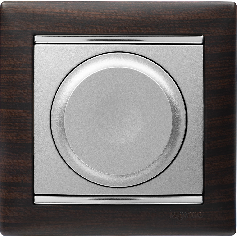 VALENA Рамка 1 пост темное дерево/серебро Legrand/Daccord 770371