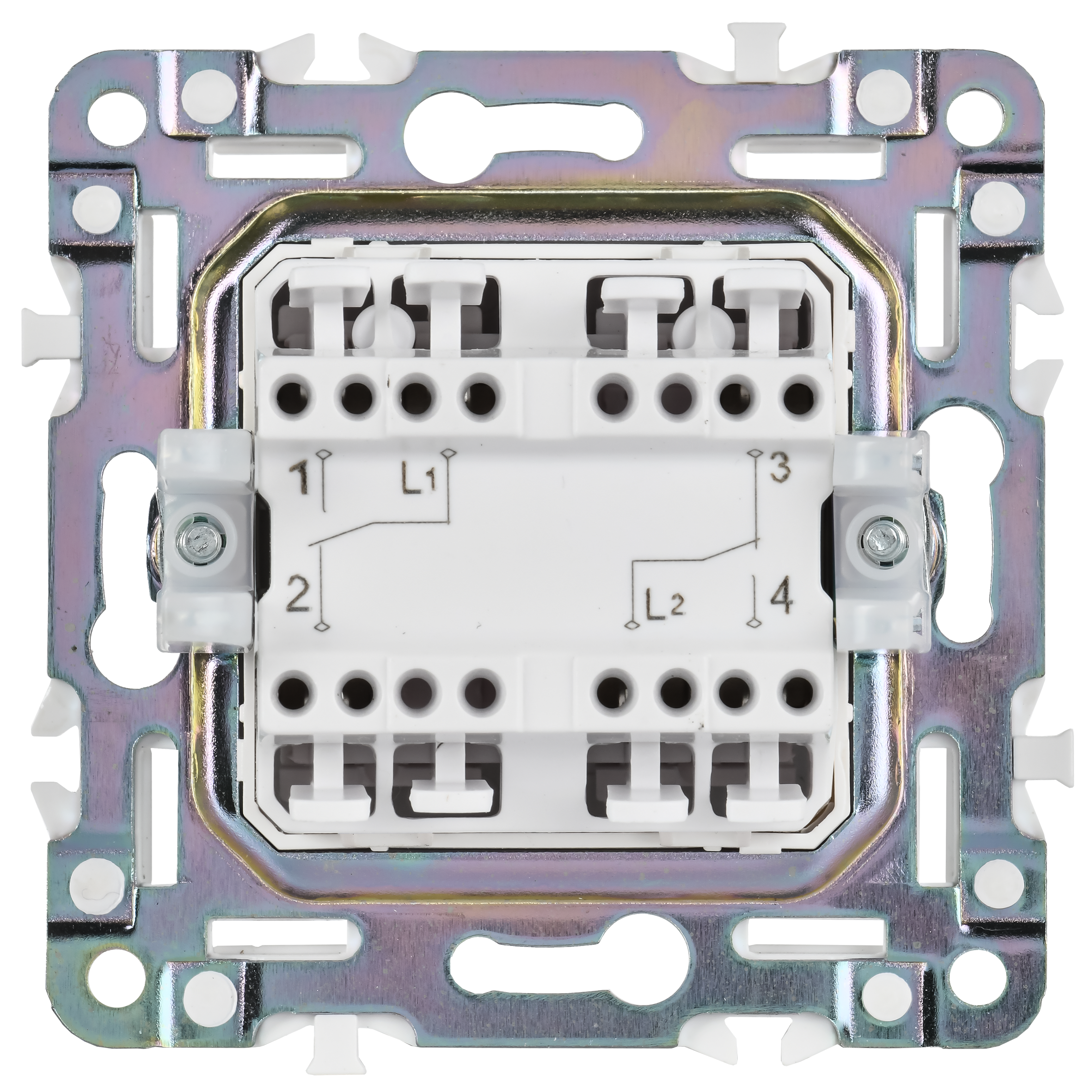 SKANDY Выключатель 2-клавишный проходной 10А SK-V05Gr серый IEK SK-V22-0-10-K03