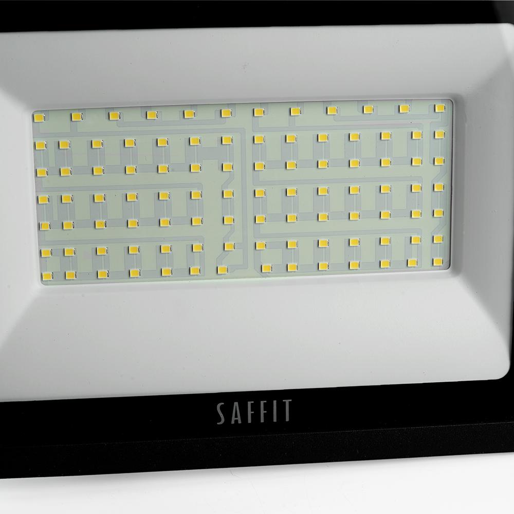 Прожектор светодиодный ДО-100w 6400К 9000Лм IP65 черный SAFFIT SFL90-100 55068