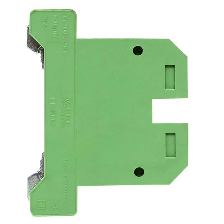 Клемма винтовая ЕК- 10мм.кв Земля EKF plc-ek-10/63