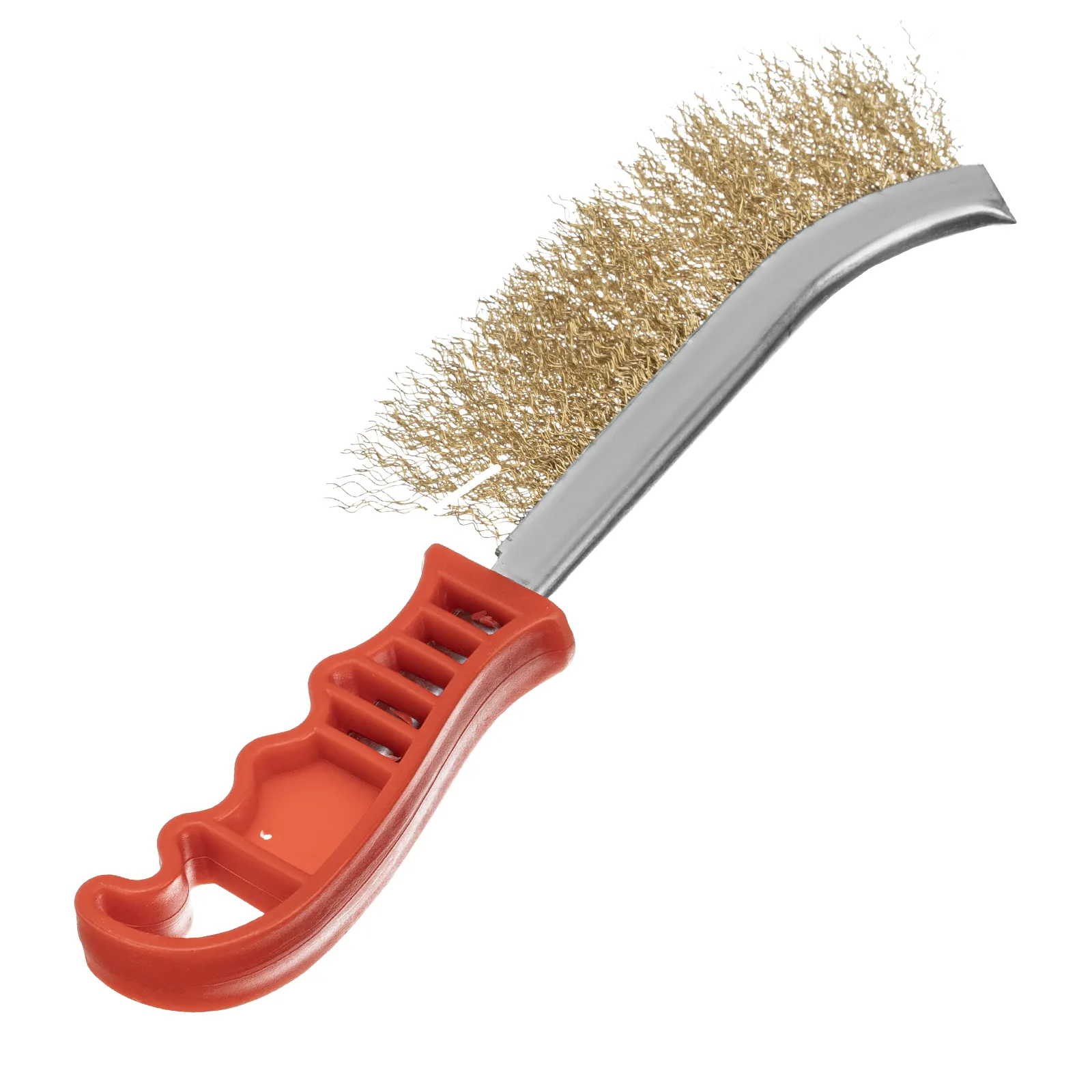 Щетка металлическая латунированная, пластиковая ручка Matrix 74827