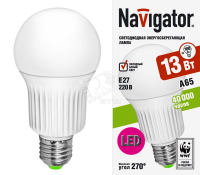 Лампа светодиодная LED 13вт Е27 белая Navigator Group 94389 18501*