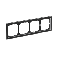 ARTGALLERY PURE 4-постовая РАМКА, ОРГАНИЧЕСКОЕ СТЕКЛО ЧЕРНЫЙ Systeme Electric GAL321004