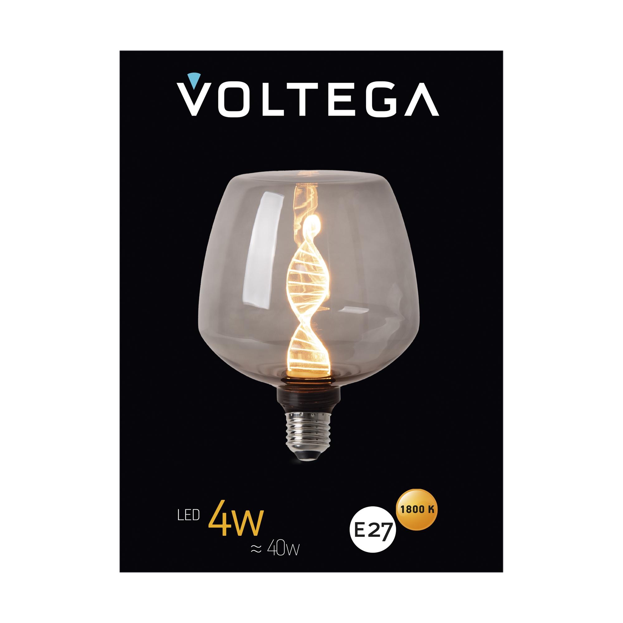 Лампочка филаментная цоколь E27 4W 1800К тип S123 DNA Voltega 8595 VG10-S123warm3.5W-F-SM-DNA