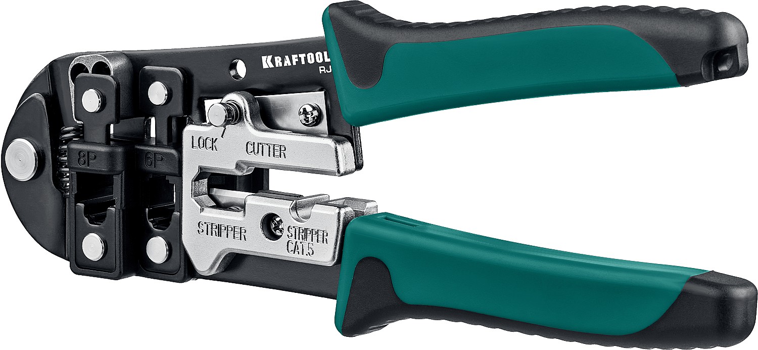 Универсальный кримпер RJ45 RJ11/RJ12 RJ KRAFTOOL 22699