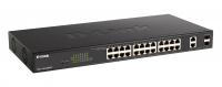 Коммутатор настраиваемый L2 PoE 26 портов, 24хPoE 10/100/1000 Мб/с, 2хRJ45/SFP+, 370 Вт D-Link DGS-1100-26MPV2/A3A