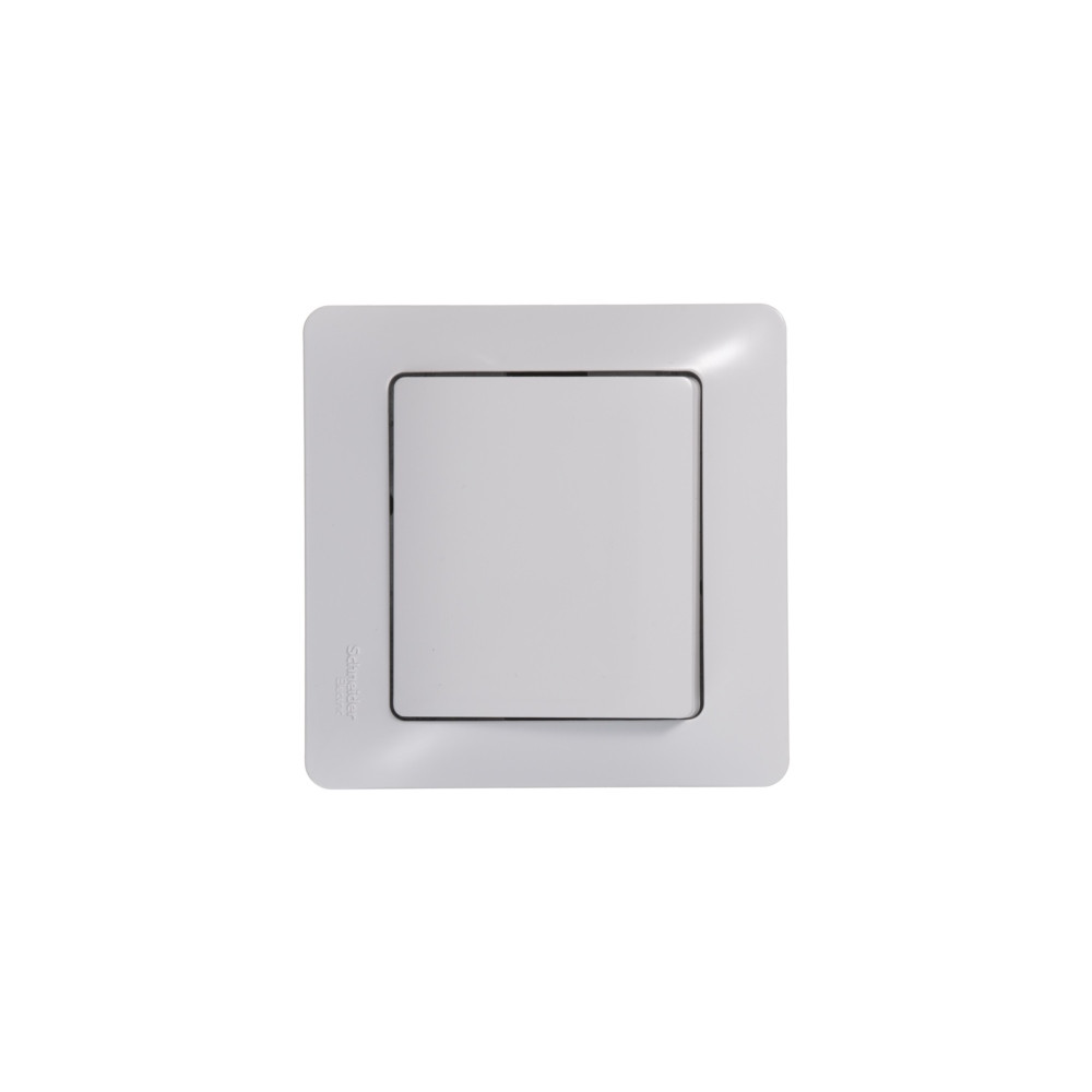 GLOSSA Кнопка нажимная в рамку белый схема 1 Systeme Electric GSL000115