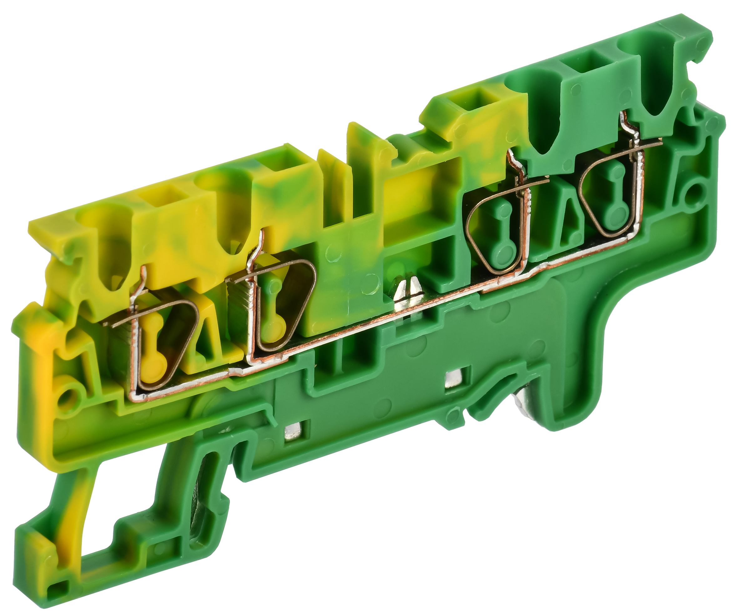 ARMAFIX Клемма пружинная CX2.5-4 PE 2,5мм2 четырехконтактная заземляющая IEK AF-CT41-00-4-K52-002