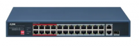 Коммутатор неуправляемый 24 порта RJ45/Combo/SFP 10 100 1000 Мб/с PoE 370Вт Hikvision DS-3E0326P-E(С) 301801813